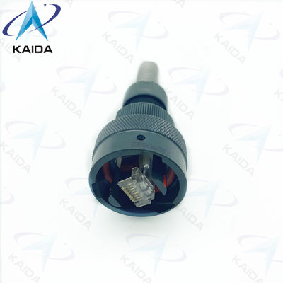 RJ45 USB Круговые разъемы Спринг Backshell сетевой порт соединитель Черный анодированный