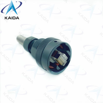 RJ45 USB Круговые разъемы Спринг Backshell сетевой порт соединитель Черный анодированный