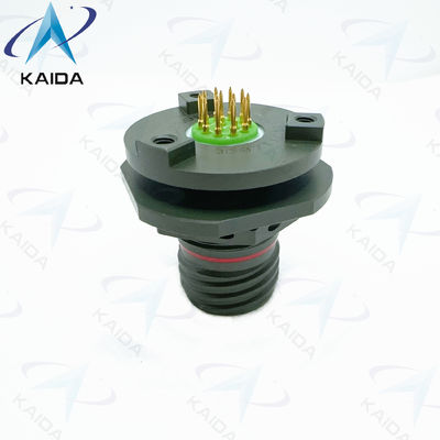 8D серии 500 циклов приемник короткий хвост PCB. 8D8711C11W35PN Оливково-зеленый кадмий.Двойной фланцевый джем-нут приемник