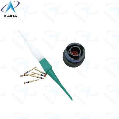 MIL-DTL-38999 Серия II Оливково-зеленый медный сплав Контактный военный розетка с термопластичным изолятором MS27484T08B35P JTG06