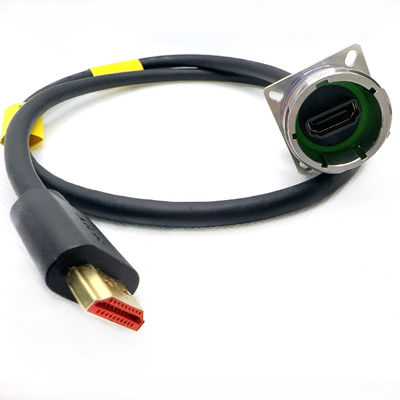 YW3 20E06S-K Пассивированный HDMI-коннектор из нержавеющей стали для профессиональных приложений.Серия D38999 с HDMI.Мультимедийным интерфейсом высокой четкости