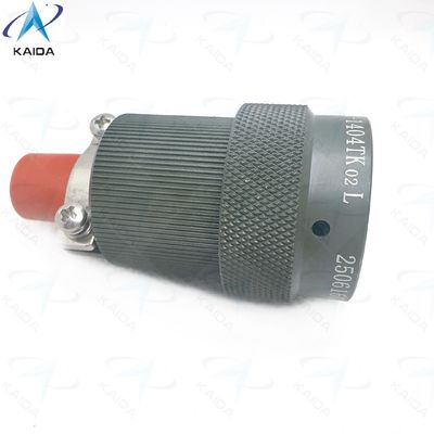 Прочный и надежный круговой электрический разъем -55C до 125C для промышленных применений, Y50EX-1404TK02L, Штекер серии Y50EX с прямым кабельным зажимом, оливково-зеленое анодирование