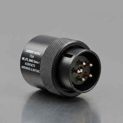 Номинальный ток 7,5 A Серия MIL DTL 26482 Ⅰ 6-контактный круглый разъем, подходящий для применения в аэрокосмической и оборонной промышленности.