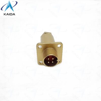 Разъем с квадратным фланцем PC-4ZJ, разъем серии PC, разъем российского стандарта. PC4ZB. Алюминиевый сплав, хромированное покрытие